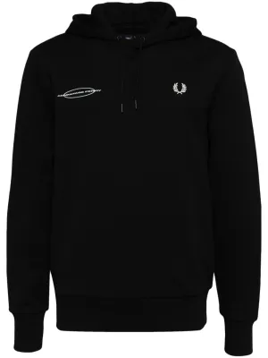 logo-embroidered cotton hoodie