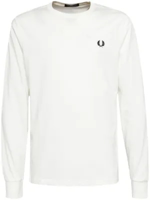 logo-embroidered long-sleeved T-shirt