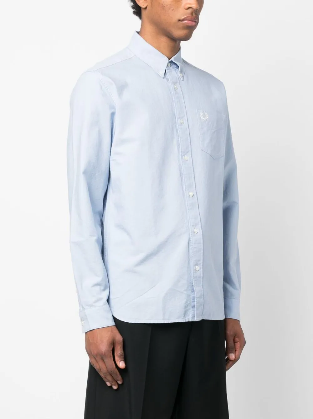 logo-embroidery cotton shirt