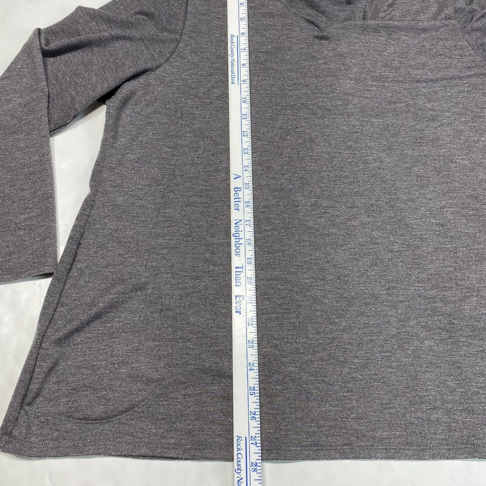 LOGO Lounge Open Back Sweatshirt XLarge Athleisure Dark Gray Long Sleeve XL