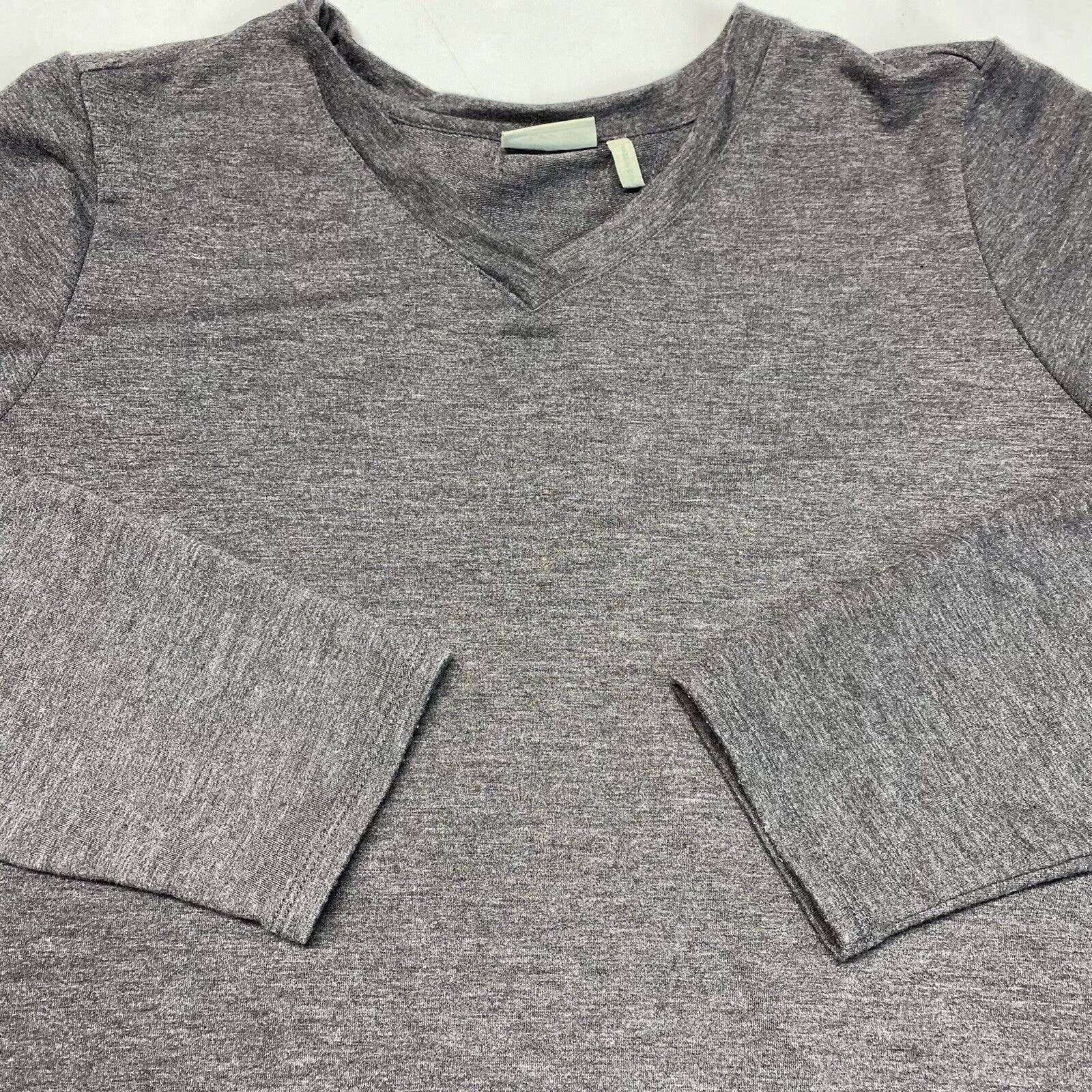 LOGO Lounge Open Back Sweatshirt XLarge Athleisure Dark Gray Long Sleeve XL