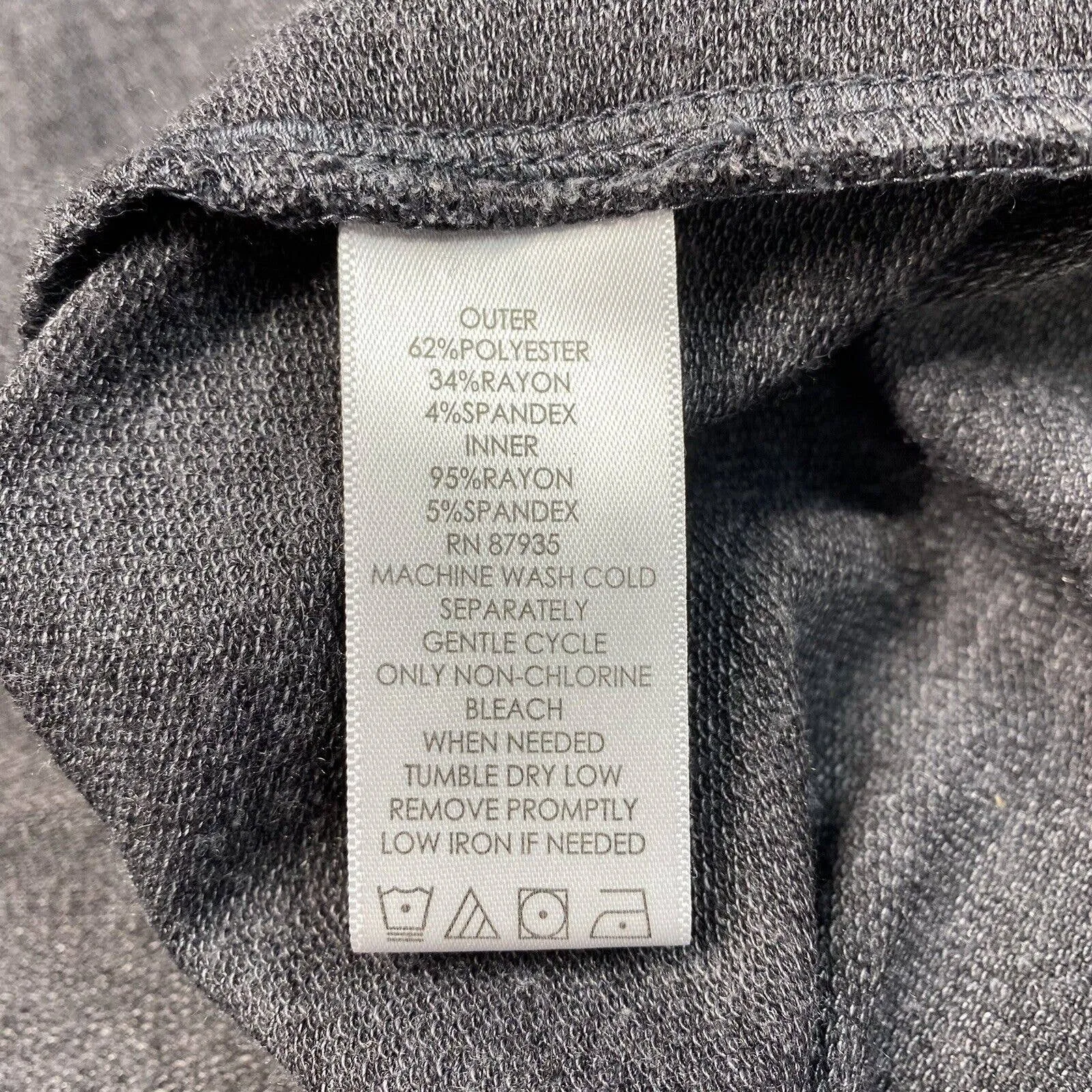 LOGO Lounge Open Back Sweatshirt XLarge Athleisure Dark Gray Long Sleeve XL