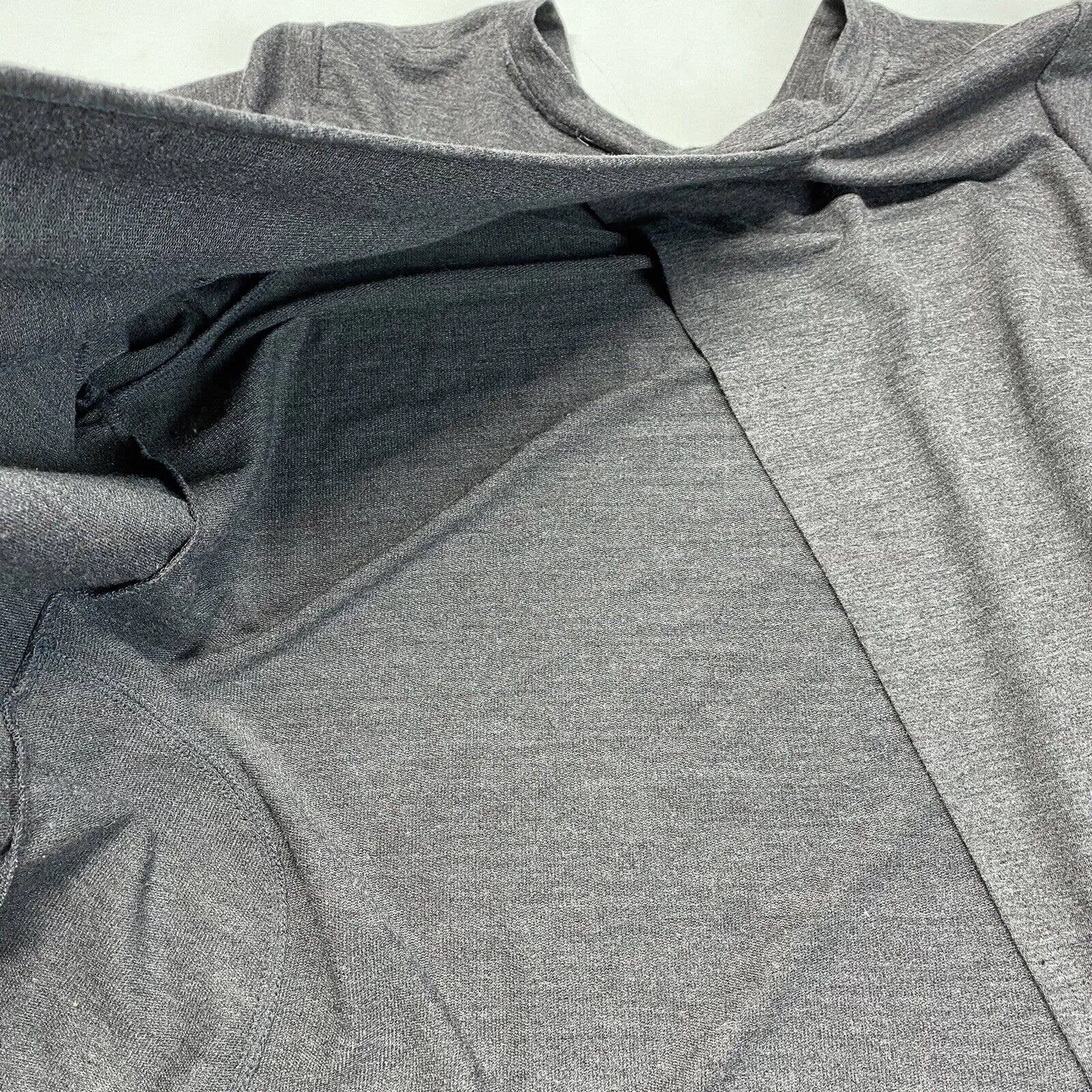 LOGO Lounge Open Back Sweatshirt XLarge Athleisure Dark Gray Long Sleeve XL