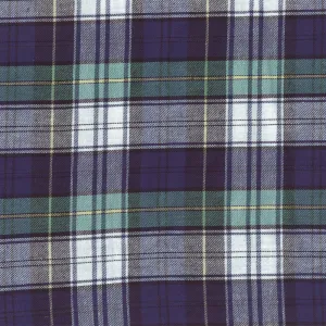 LONDON brushed plaid - Dress Campbell - Navy / White / Green