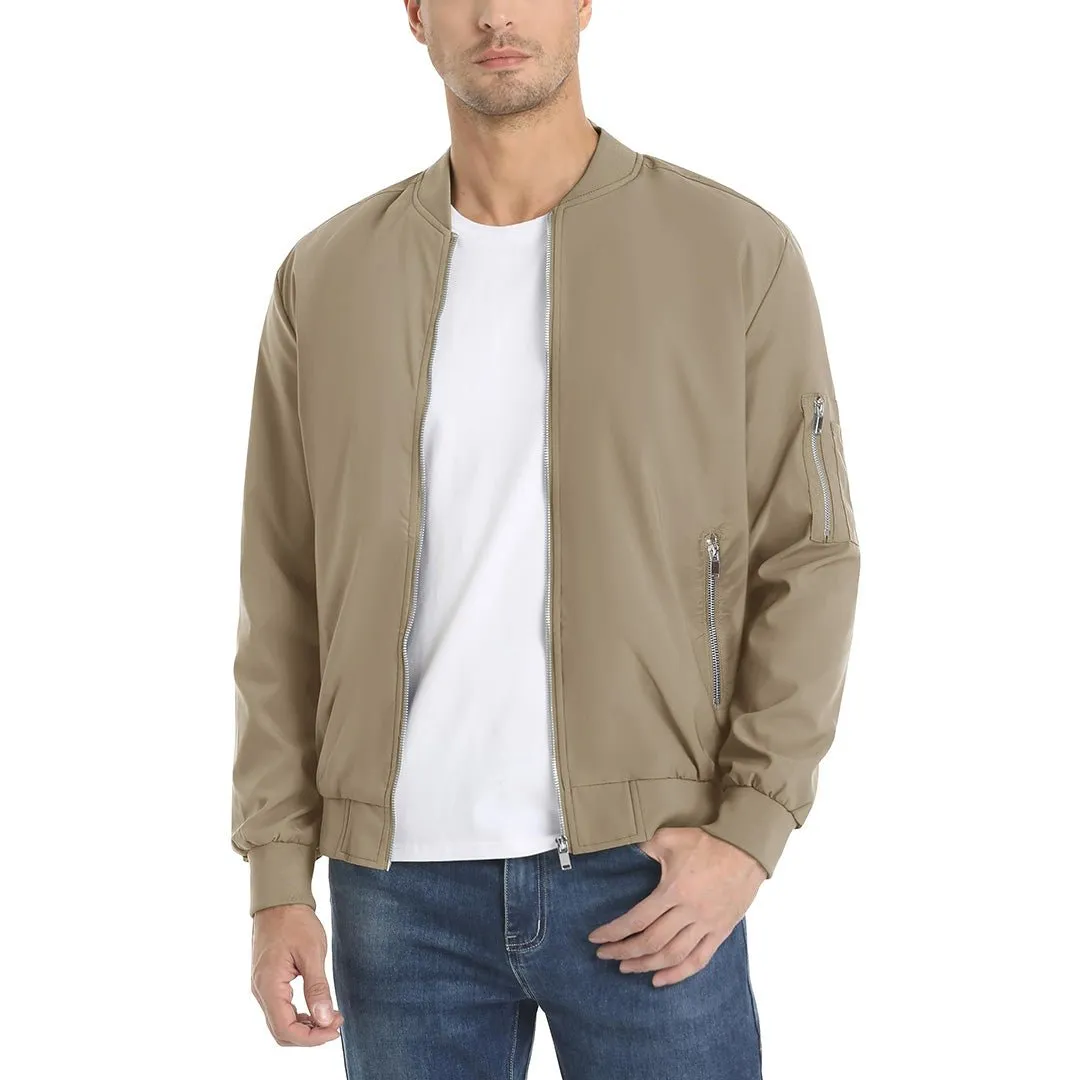 Men's Bomber Zip Pockets Outdoor Sport Jackets