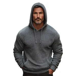 Men's Casual All-match Waffle Hoodie 98679499F