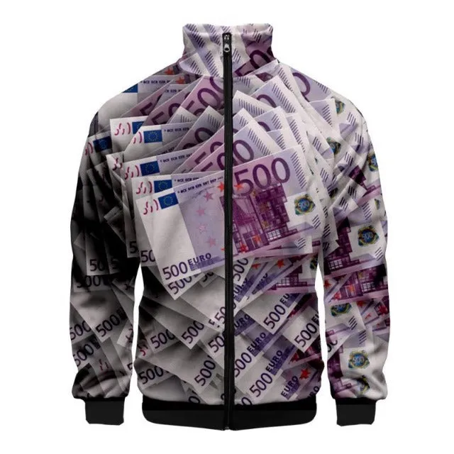 Men's Money Print  Jackets