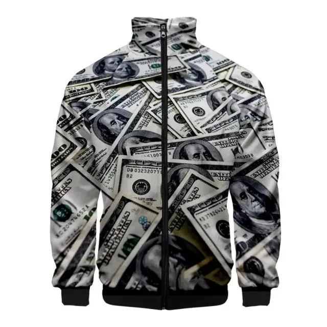 Men's Money Print  Jackets