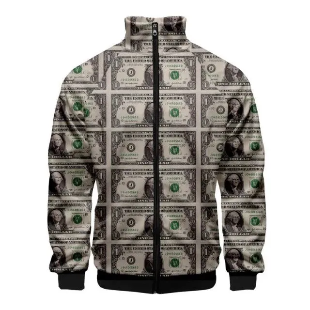 Men's Money Print  Jackets