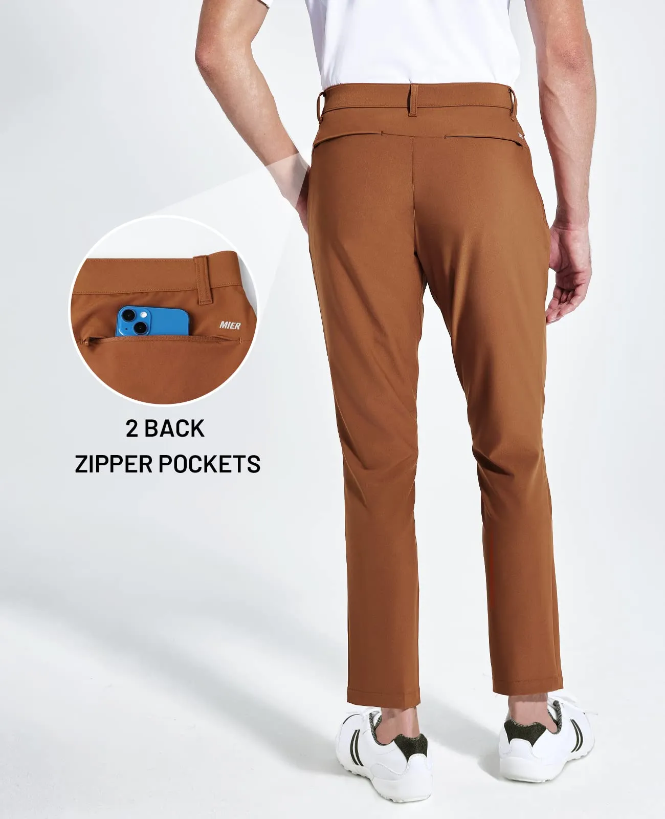 Men's Stretch Golf Pants Slim Fit Quick Dry Pants