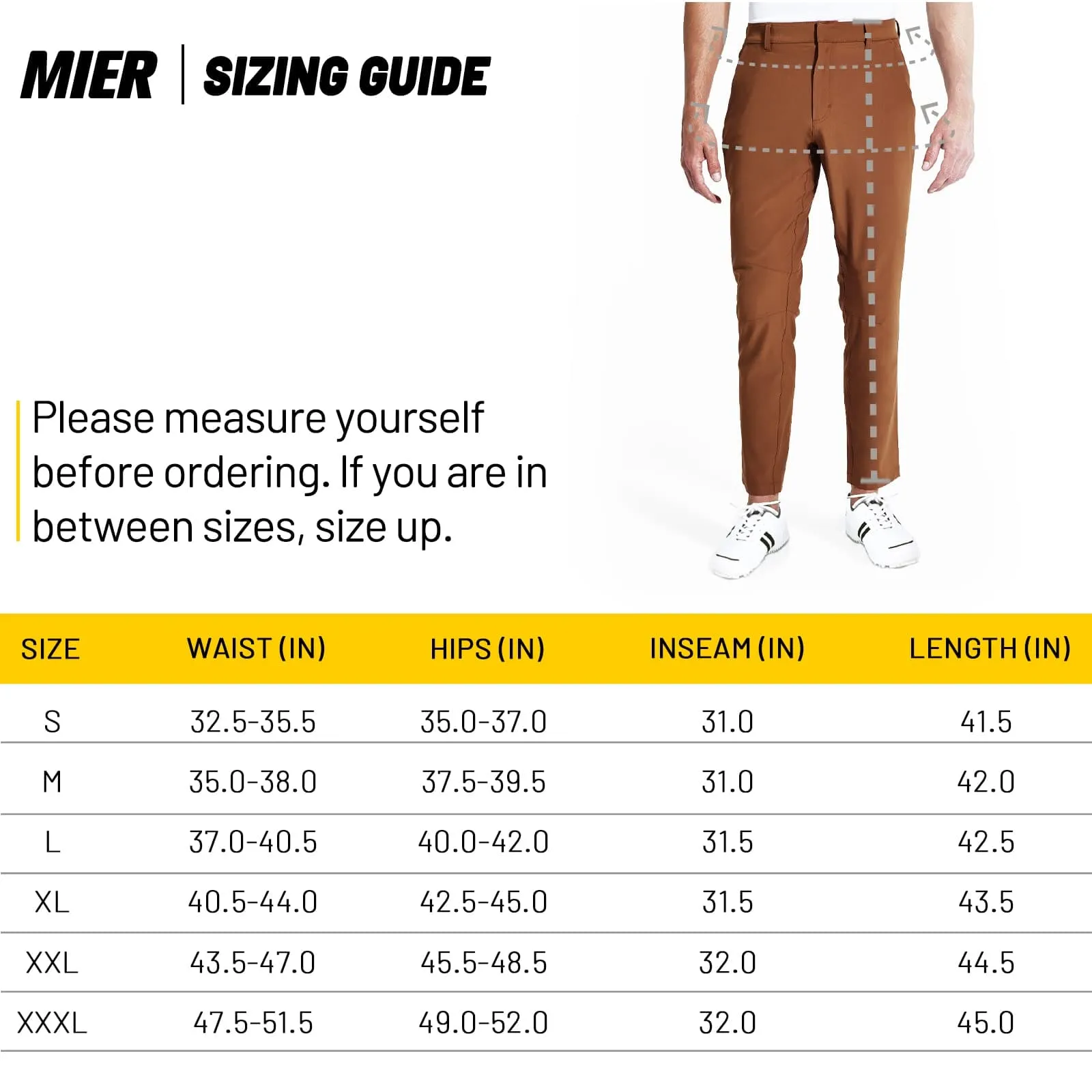 Men's Stretch Golf Pants Slim Fit Quick Dry Pants