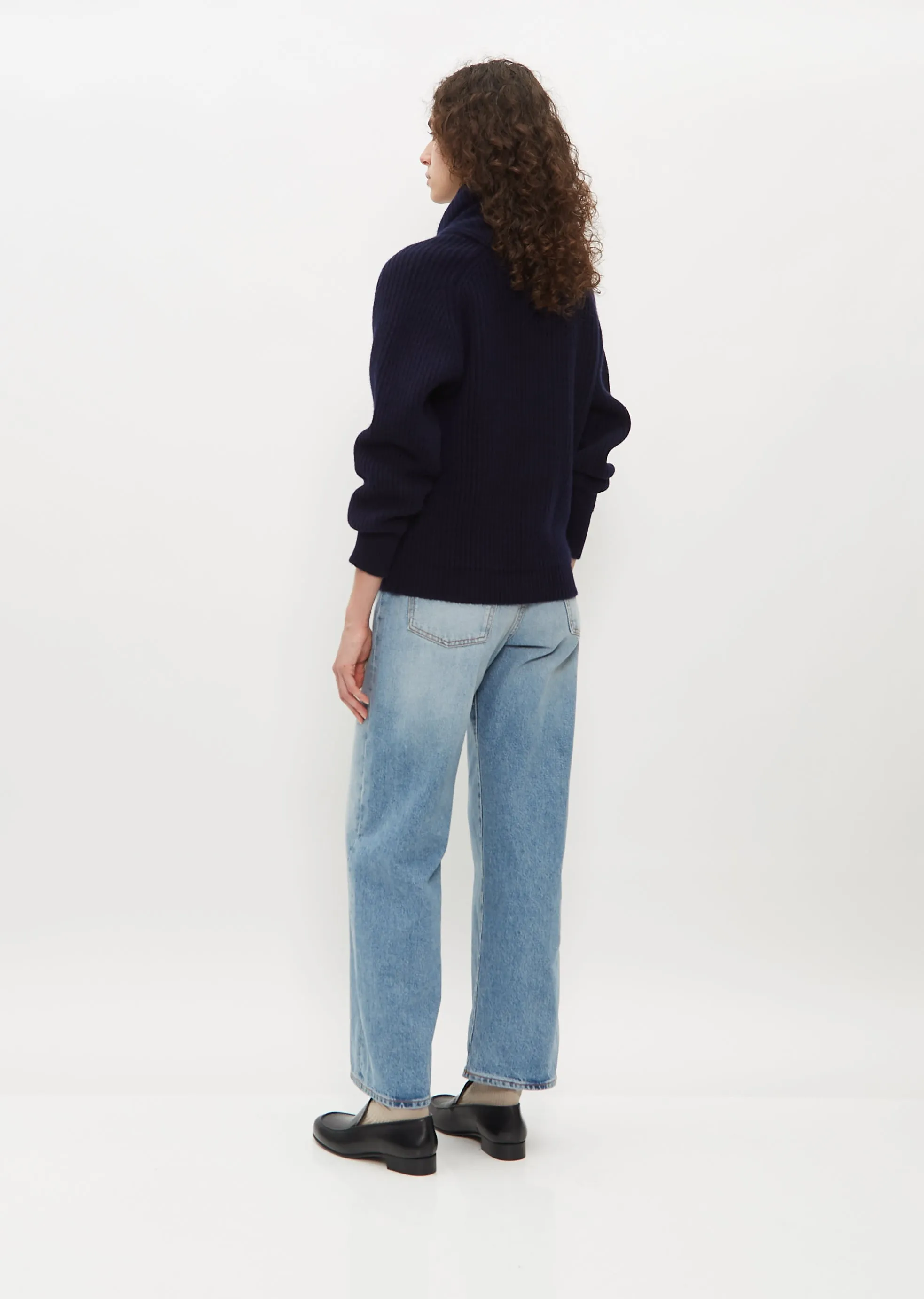 Mini Yacht Cardigan — Navy Blue