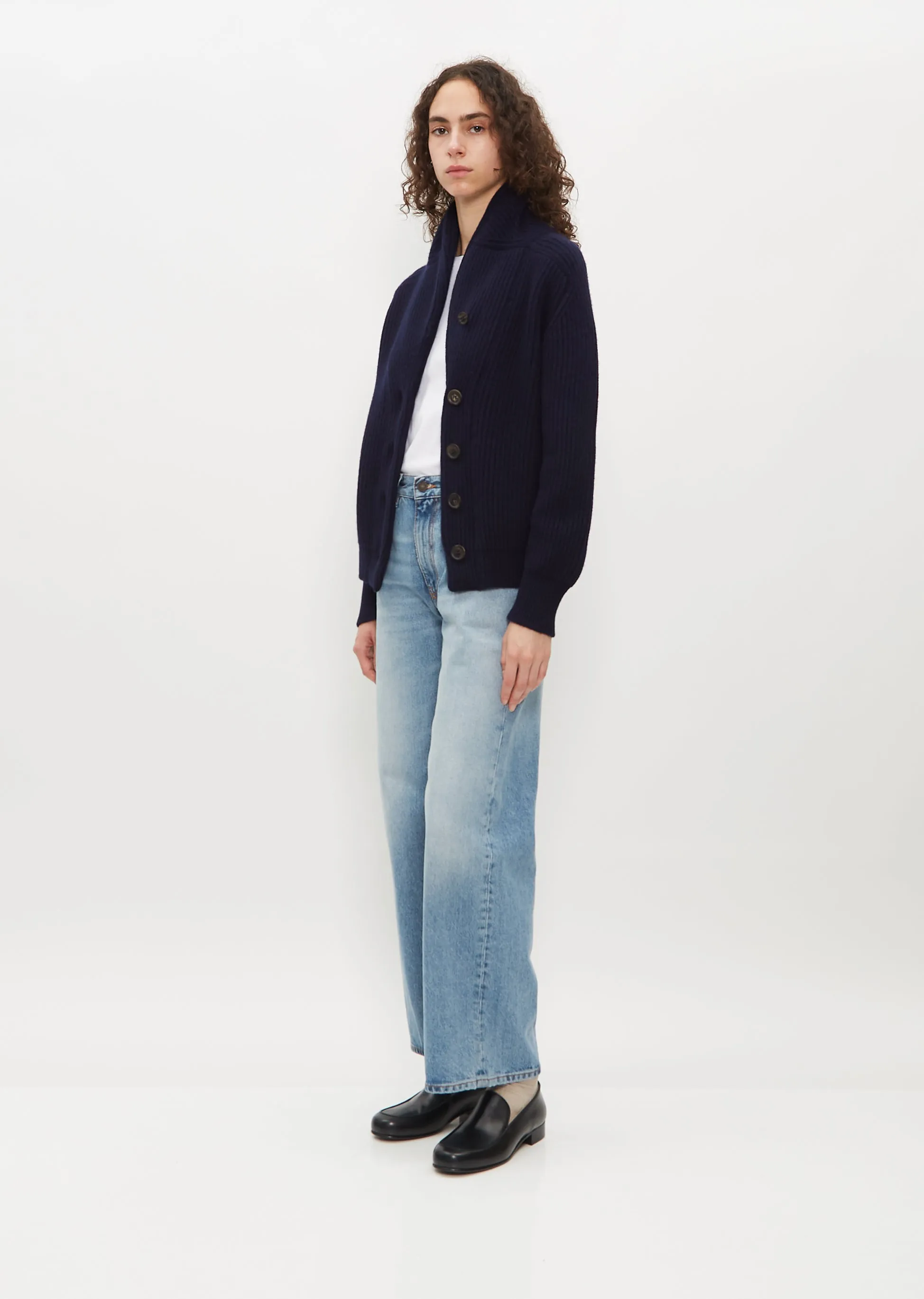 Mini Yacht Cardigan — Navy Blue
