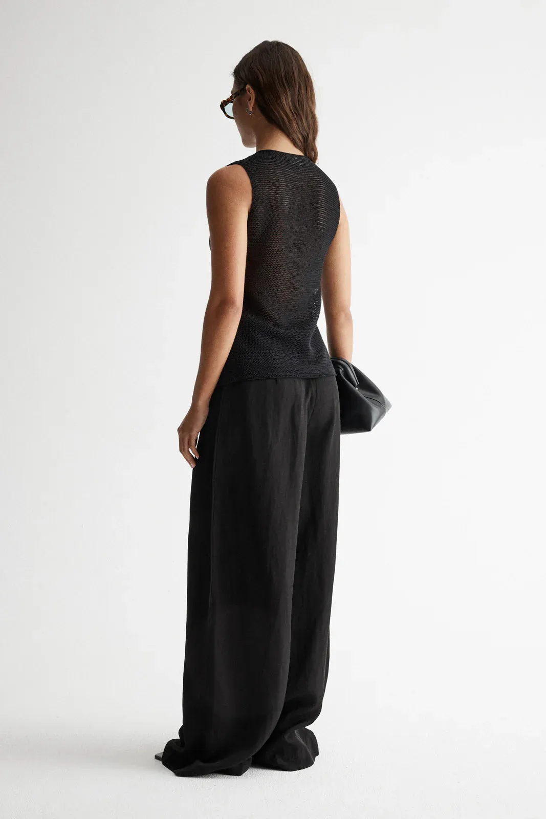 MONARA KNIT TOP - BLACK