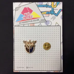 MP0194 - Gold Eagle Sword Emblem Flag Metal Pin Badge