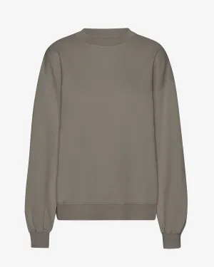 Organic Oversized Crew - Misty Brown