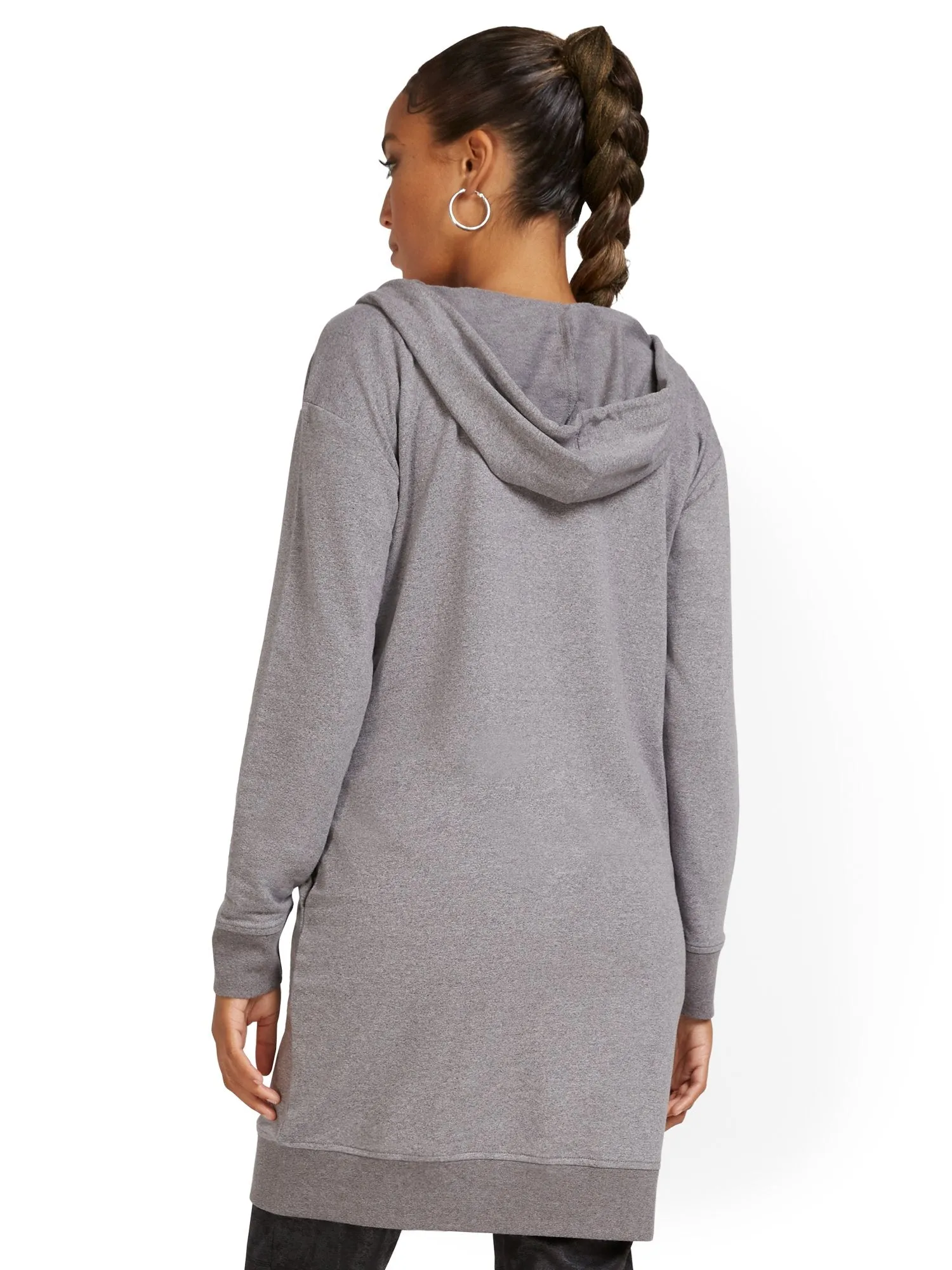Oversized Zip-Front Hoodie