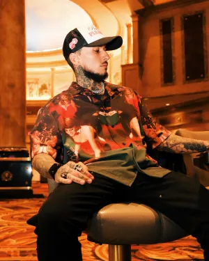 Playboy By CK Vegas Party Shirt Multi-Coloured/Black