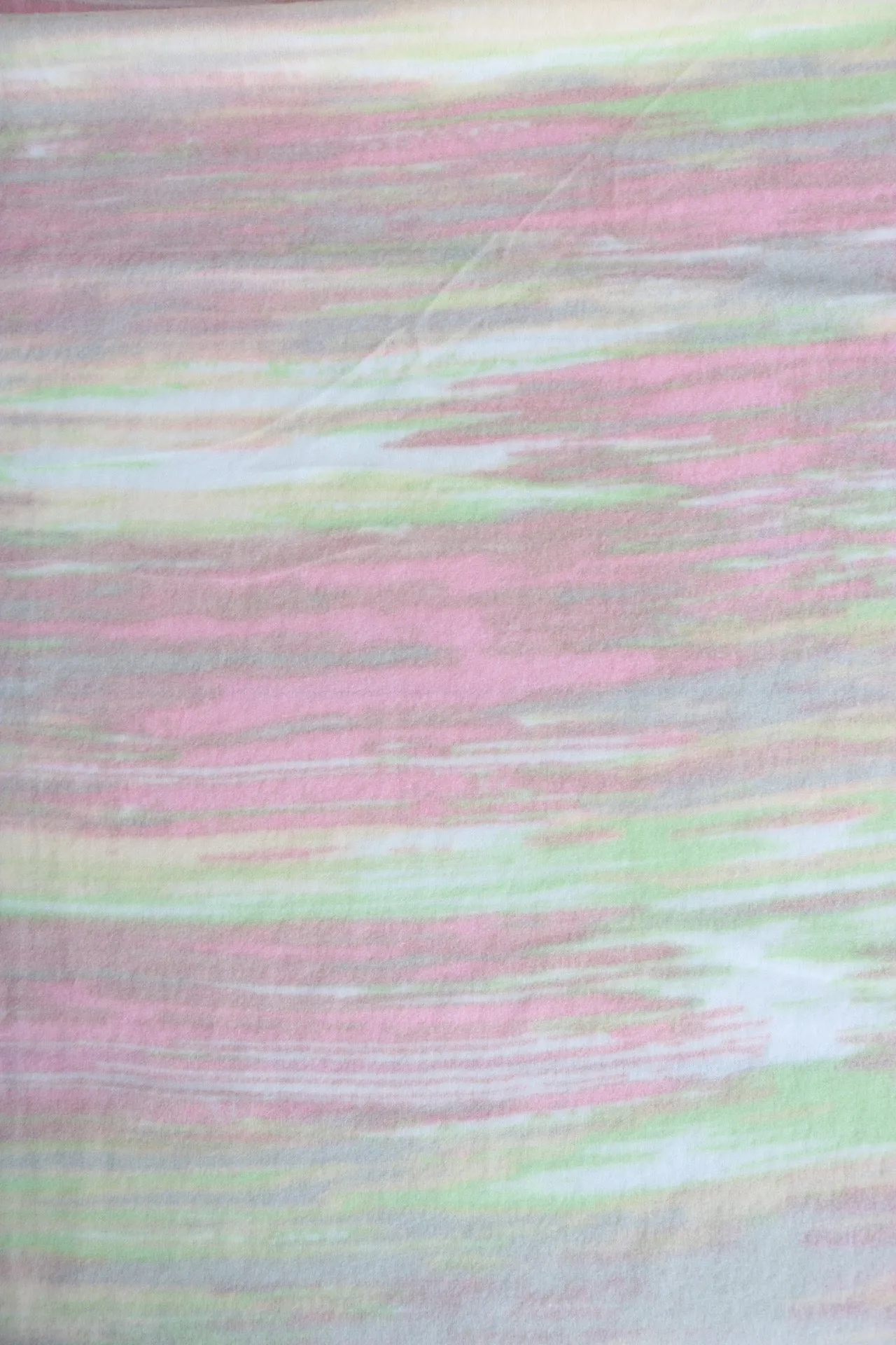 Powder Pink & Lime Paint Streaks Alpaca Soft Brushed Sweater Knit