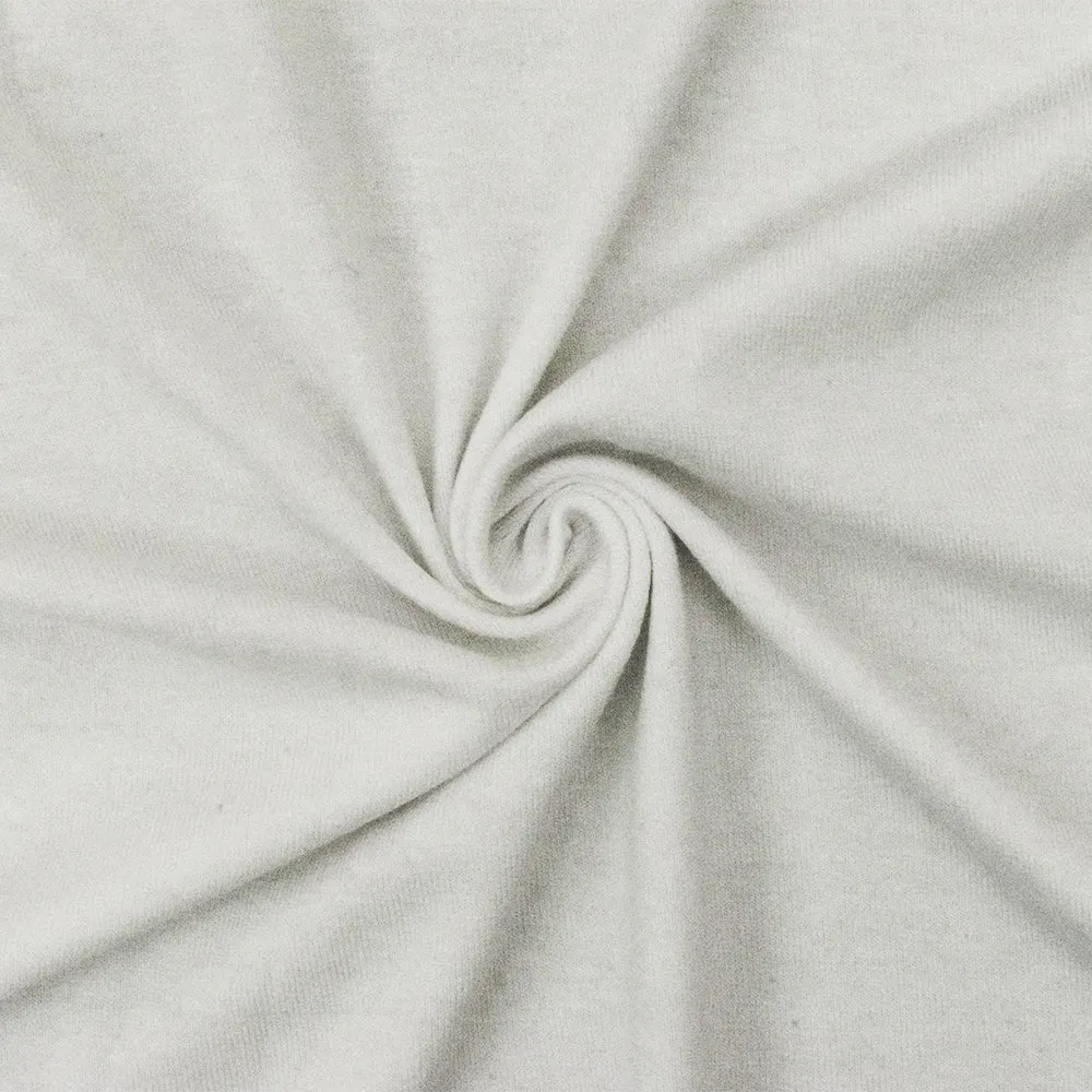 Powder White Solid Stretch Jersey Knit Fabric