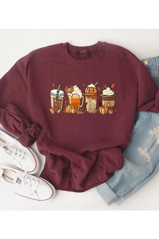 PUMPKIN SPICE Unisex Fleece Graphic Sweatshirt
