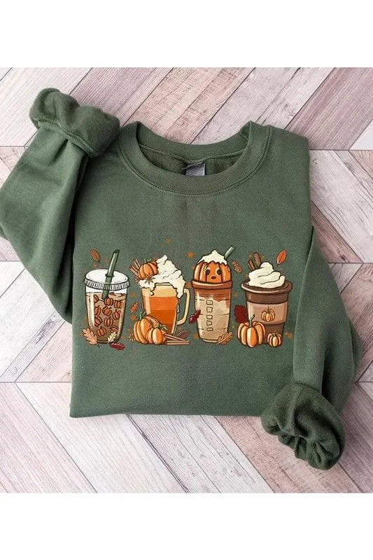 PUMPKIN SPICE Unisex Fleece Graphic Sweatshirt