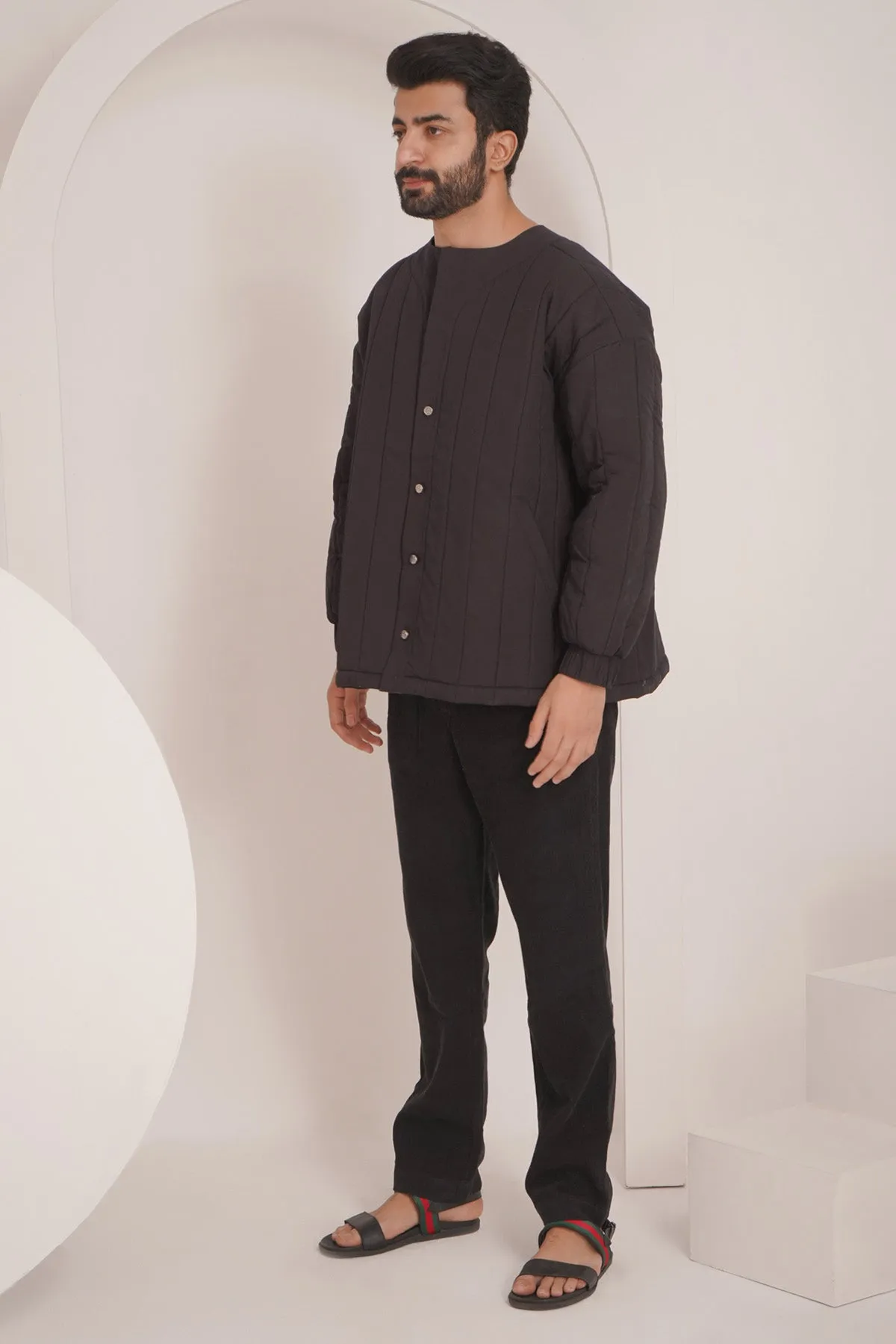 Quilted Black Outdoor Jacket