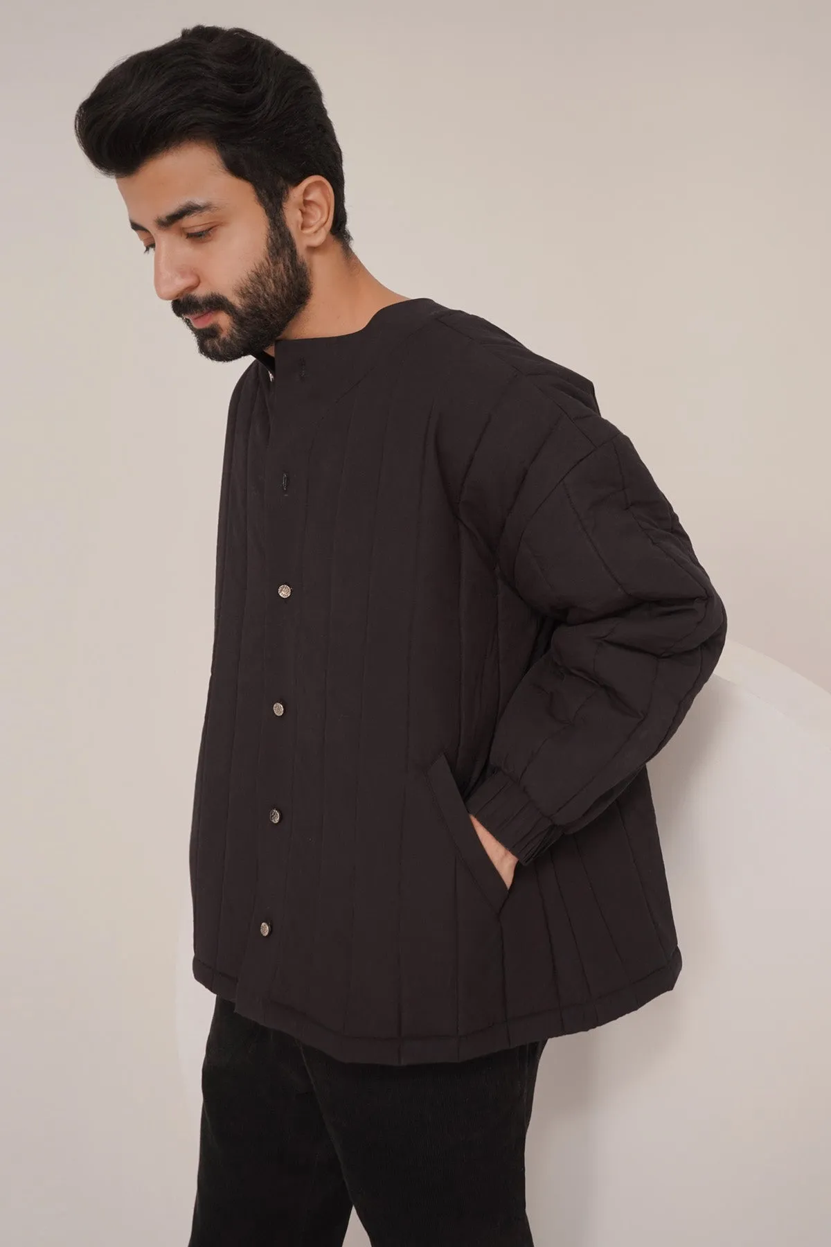 Quilted Black Outdoor Jacket