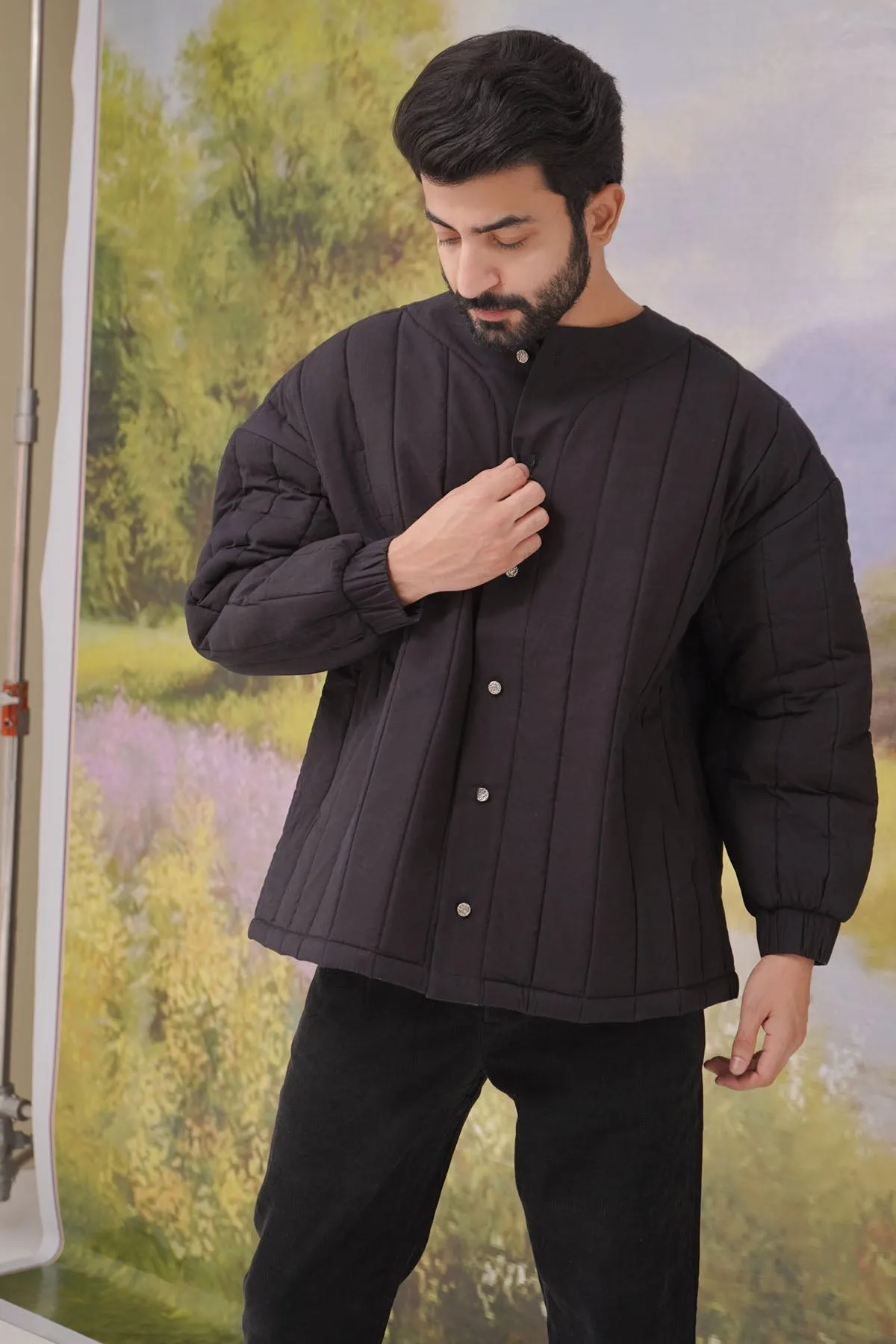 Quilted Black Outdoor Jacket