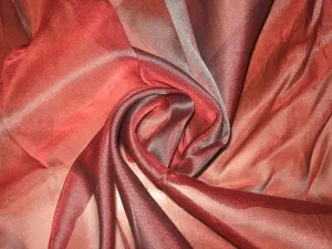 RED WITH BLACK SHOT SILK ORGANZA FABRIC 108&quot; WIDE
