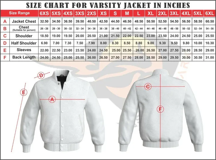 Red Wool Body With Gold Yellow Leather Sleeves Varsity Jacket