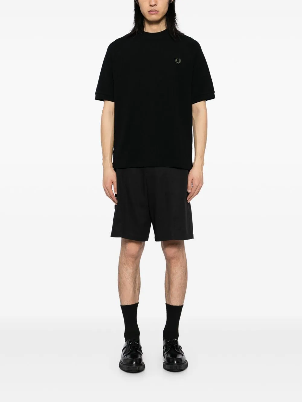 ribbed raglan-sleeved T-Shirt