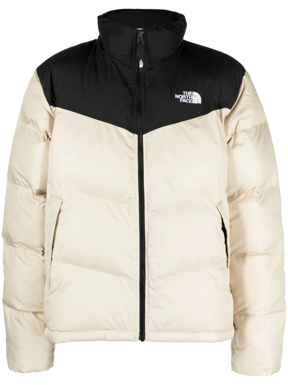 Saikuru logo-embroidered quilted jacket
