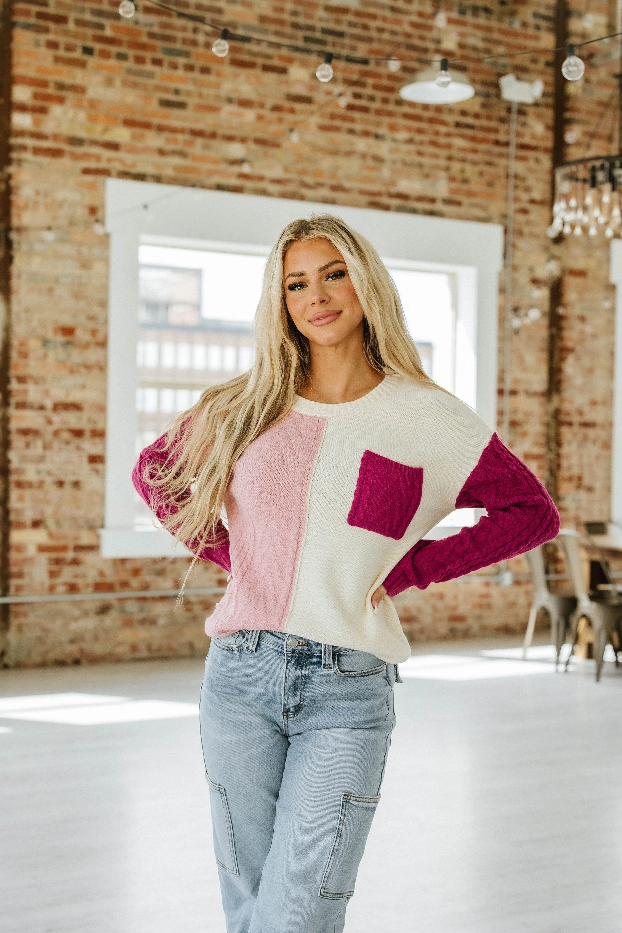SALE - Kofi Colorblock Drop Shoulder Sweater