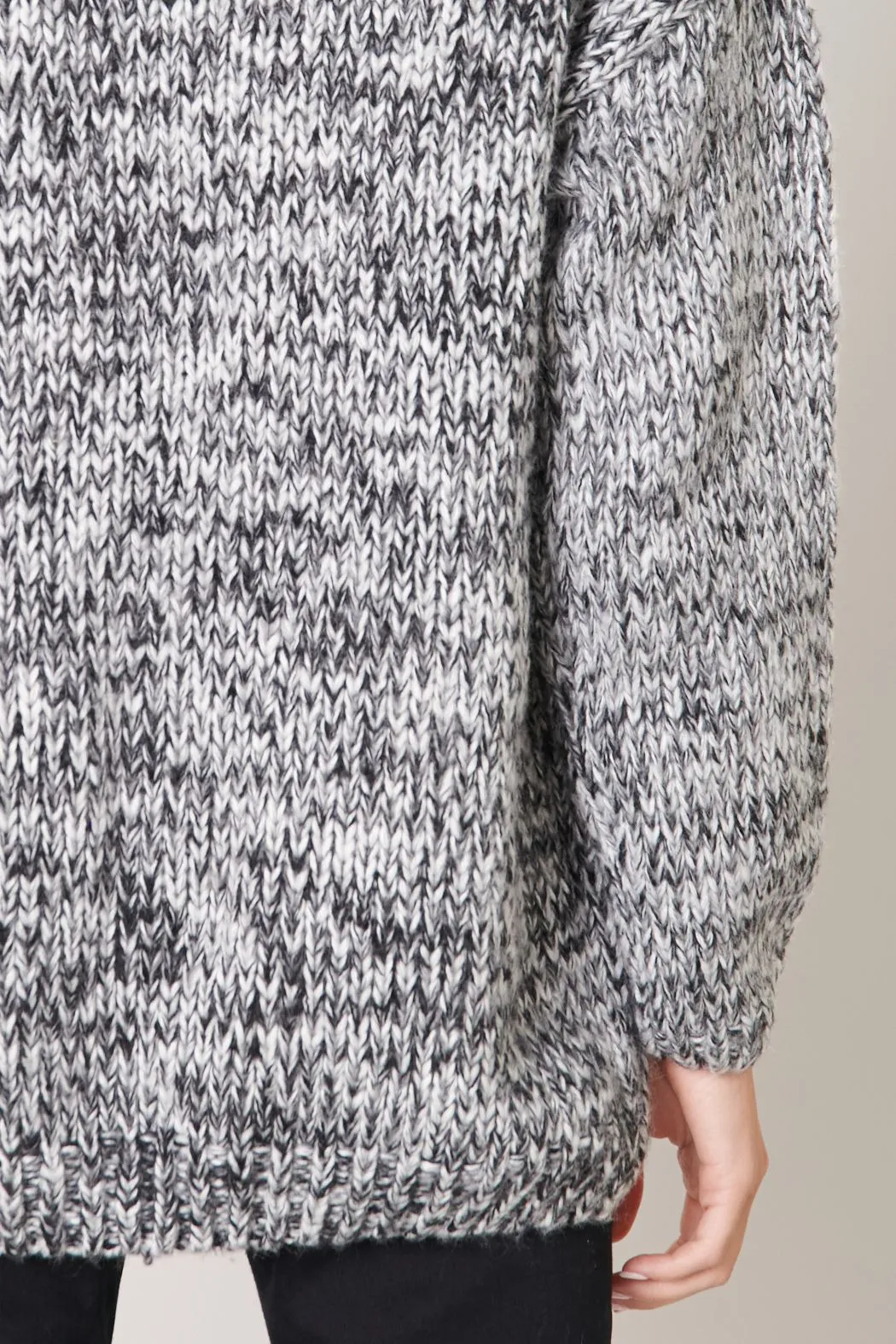 Salt and Pepper Turtleneck Sweater