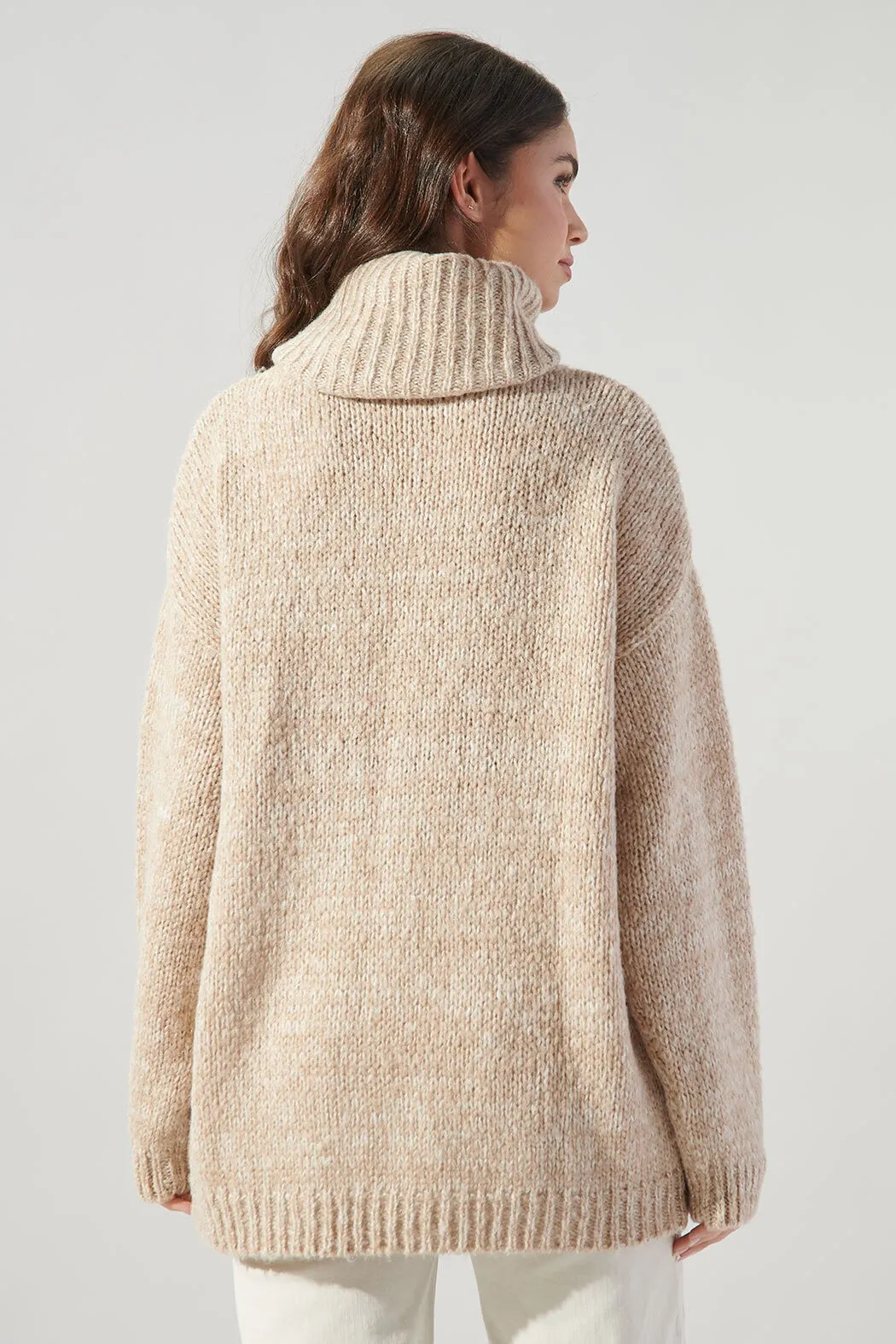 Salt and Pepper Turtleneck Sweater