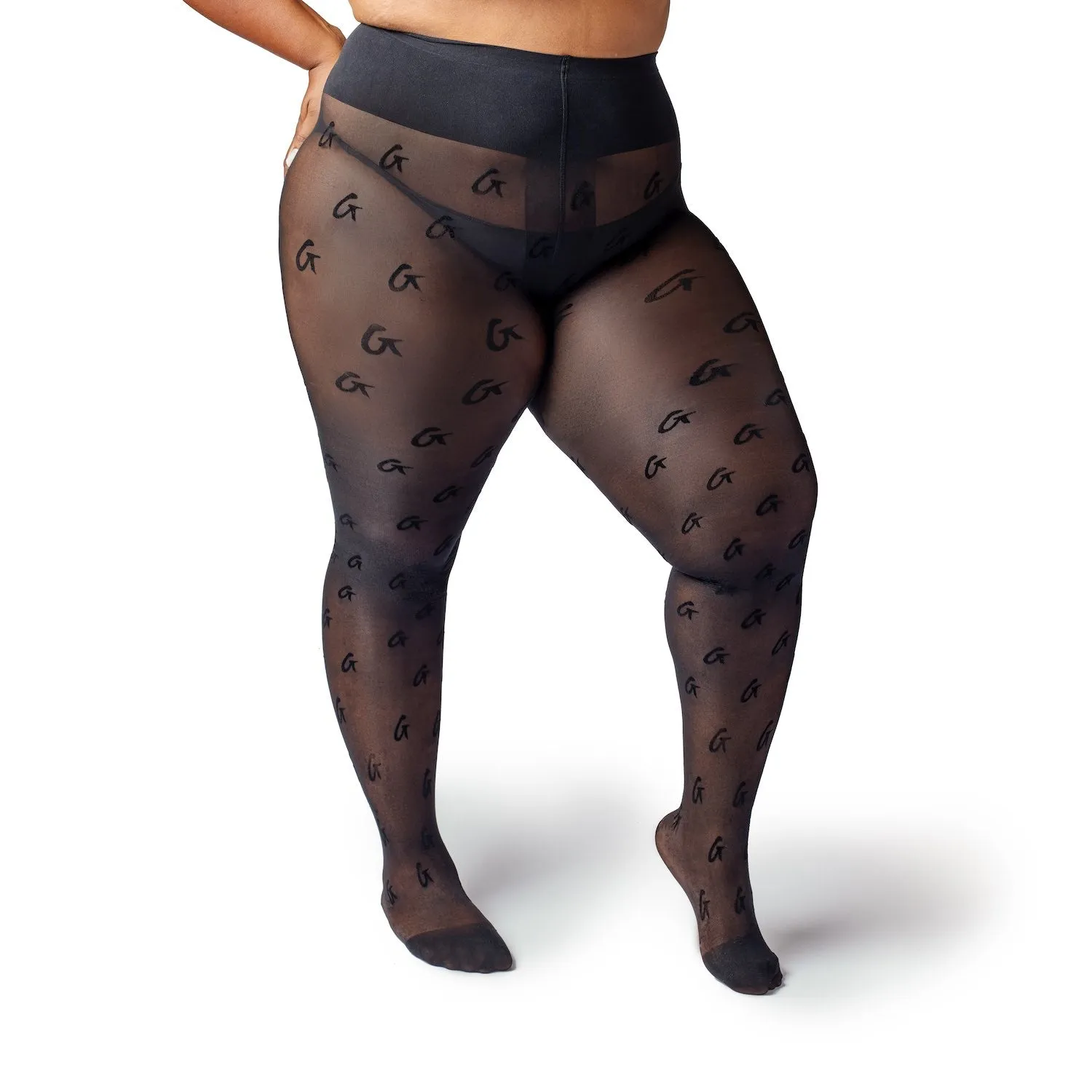 SHEER LOGO STOCKINGS