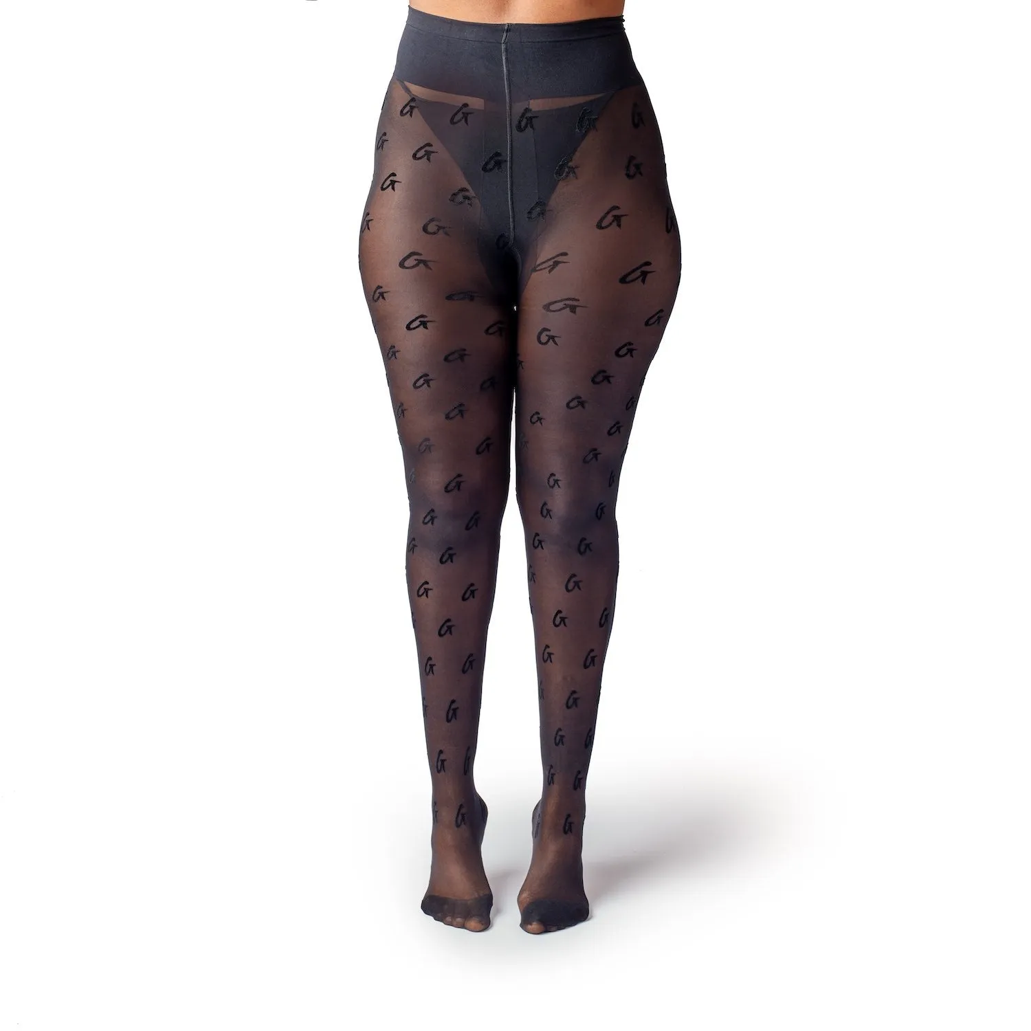 SHEER LOGO STOCKINGS