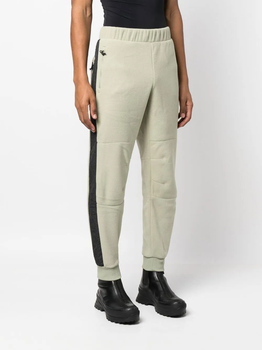 side-stripe fleece track pants