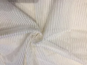 silk organza self stripe ivory 44'' wide [11327]
