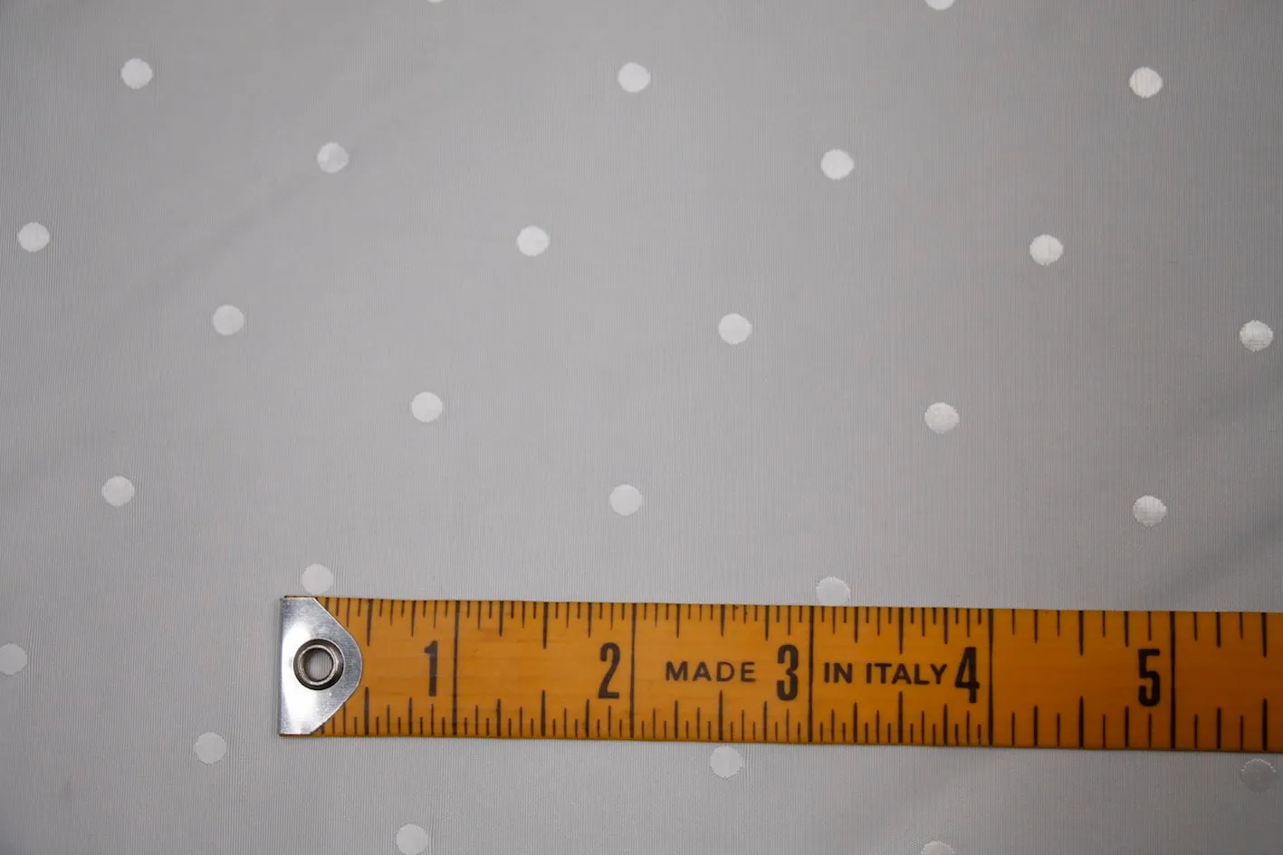 Silver (Ivory) Dot 'L' (150cm wide)