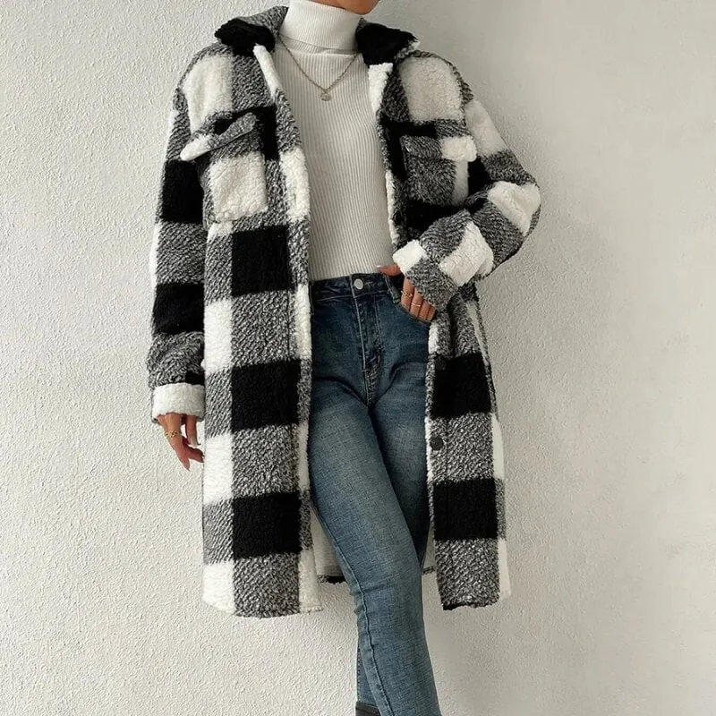Snuggly Checkered Coat