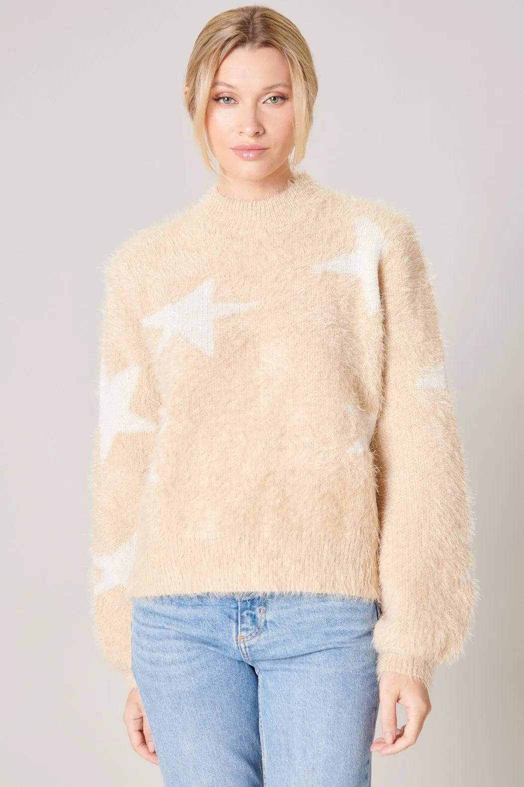Starry Eyed Eyelash Sweater