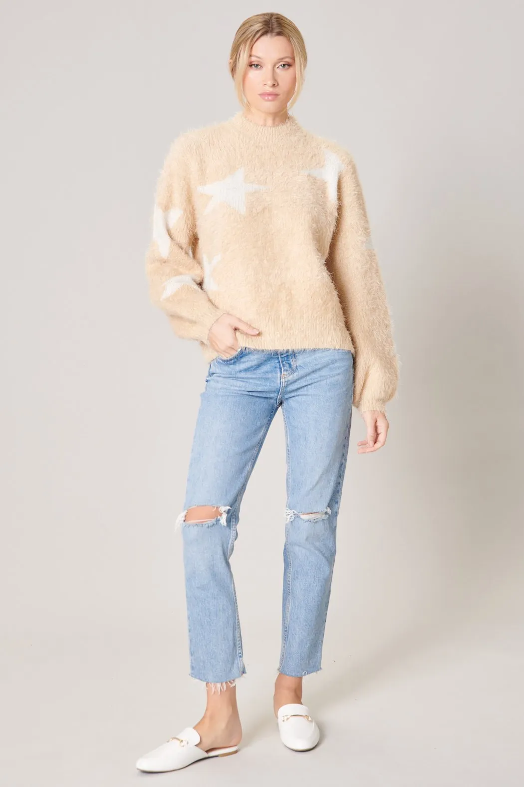 Starry Eyed Eyelash Sweater