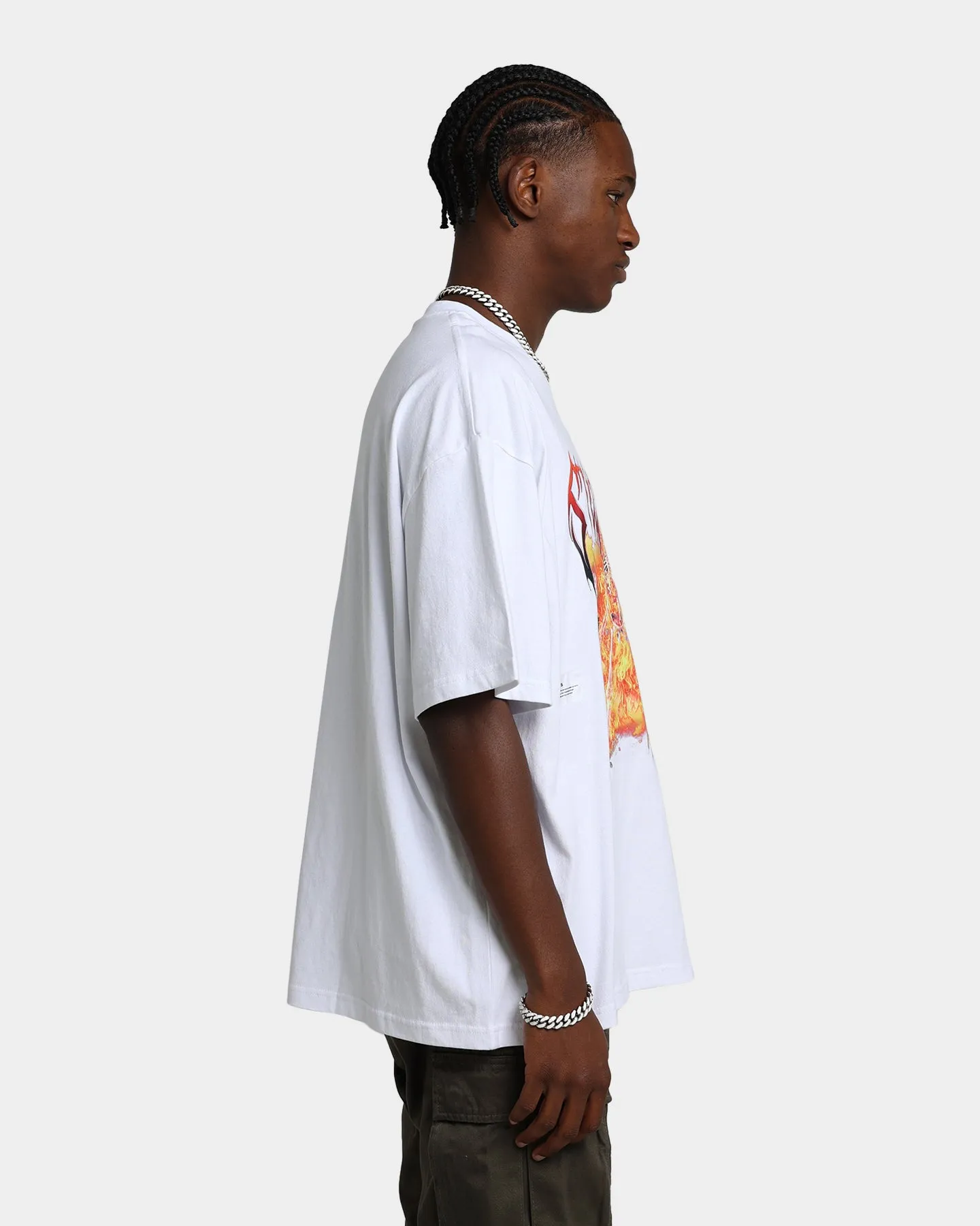 Students Golf Front 9 Fire T-Shirt White