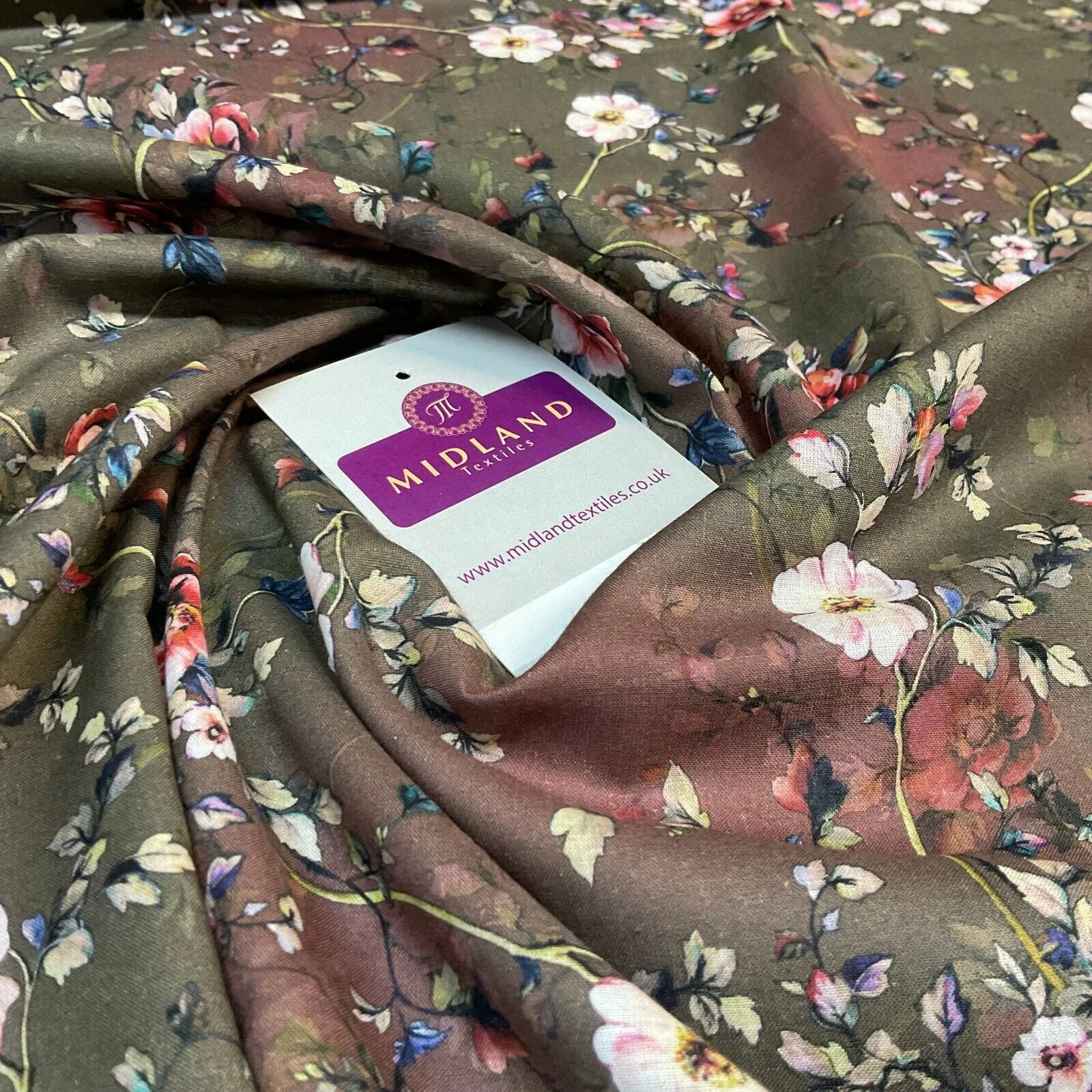 Summer floral lightweight Cotton Lawn dress Fabric Sold per Metre M1828