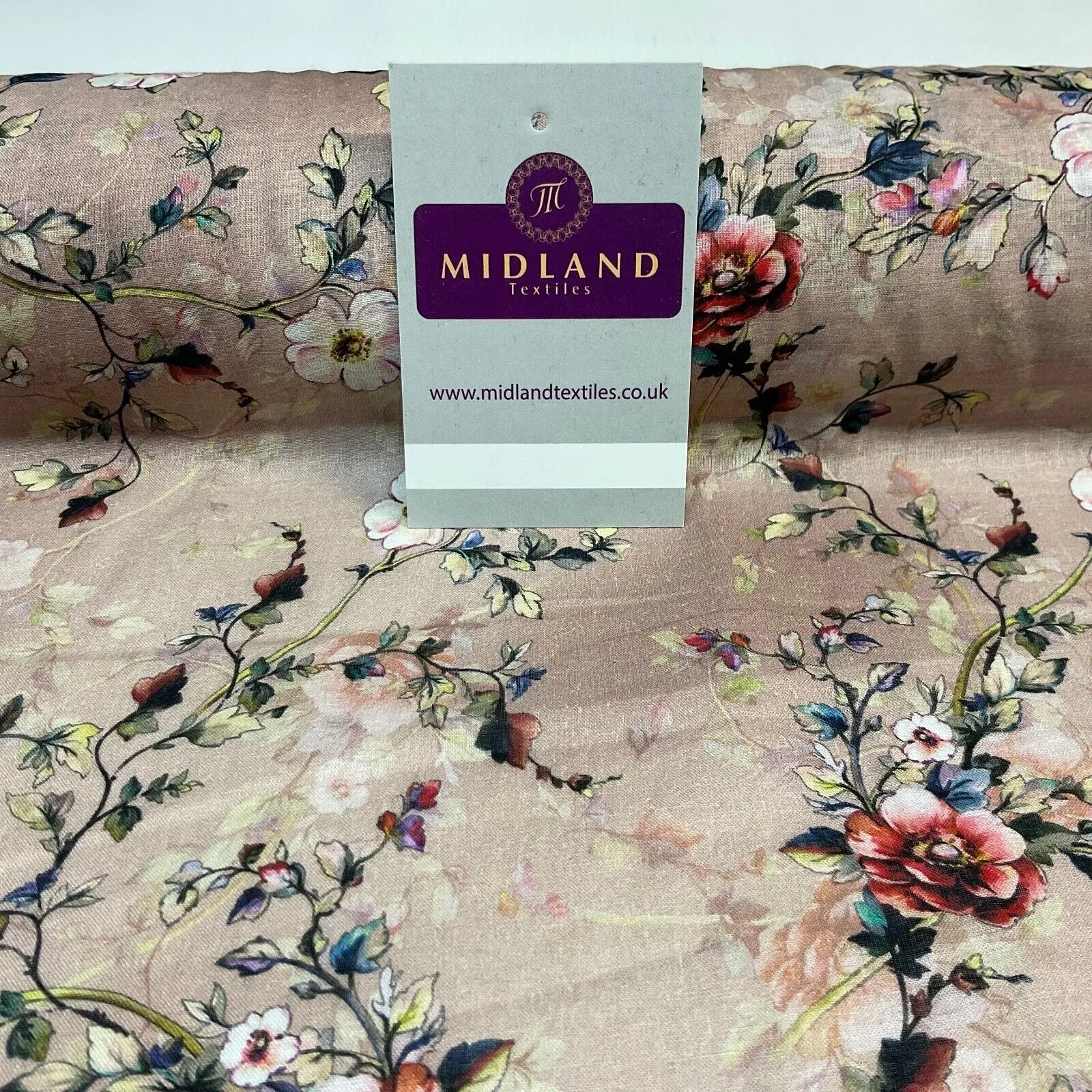 Summer floral lightweight Cotton Lawn dress Fabric Sold per Metre M1828