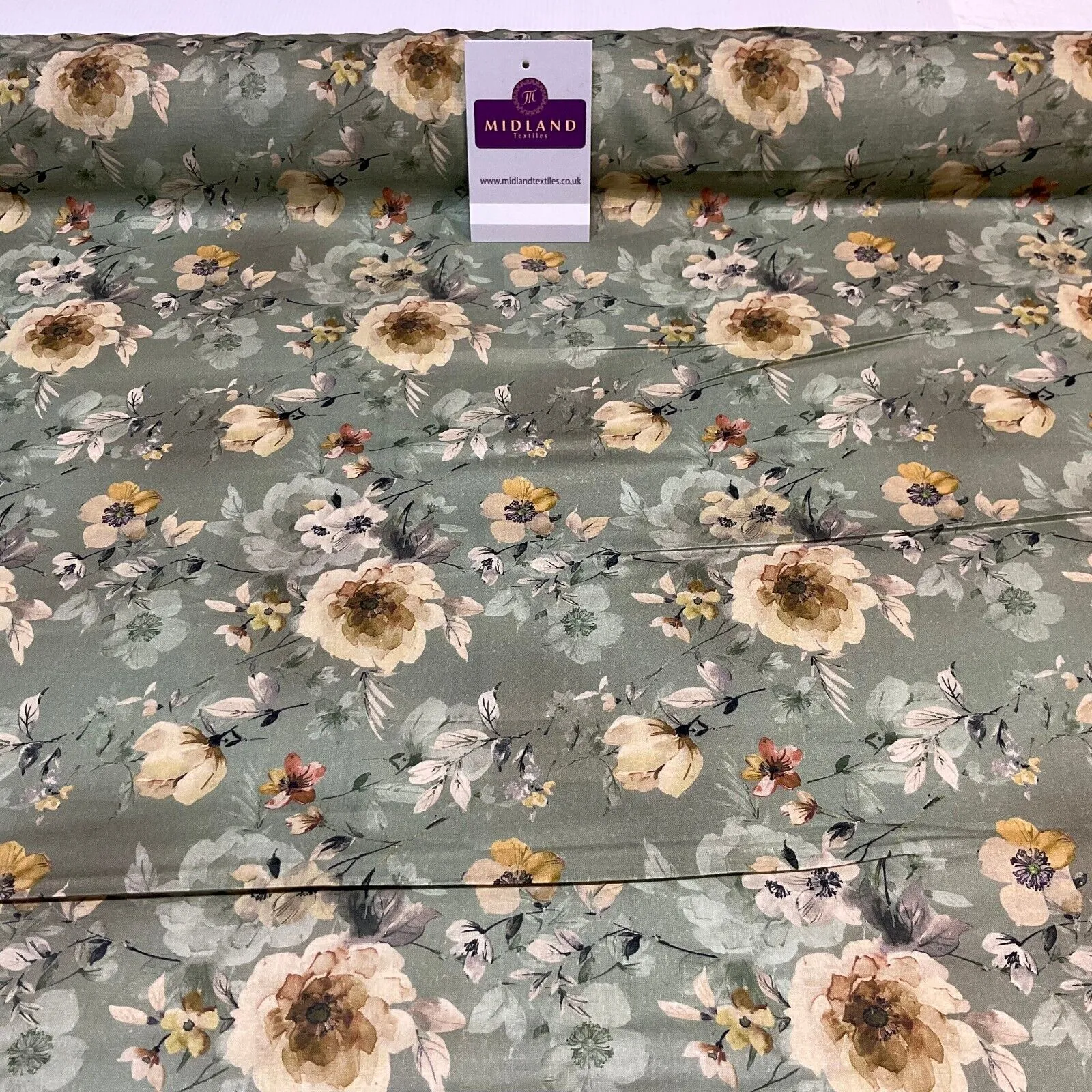 Summer floral lightweight Cotton Lawn dress Fabric Sold per Metre M1831
