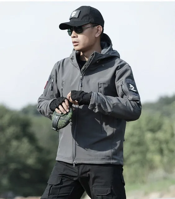 Tactical Waterproof Jacket Men Shark Skin Soft Shell Military Camoufalge Coat Hunting Fishing Outwear