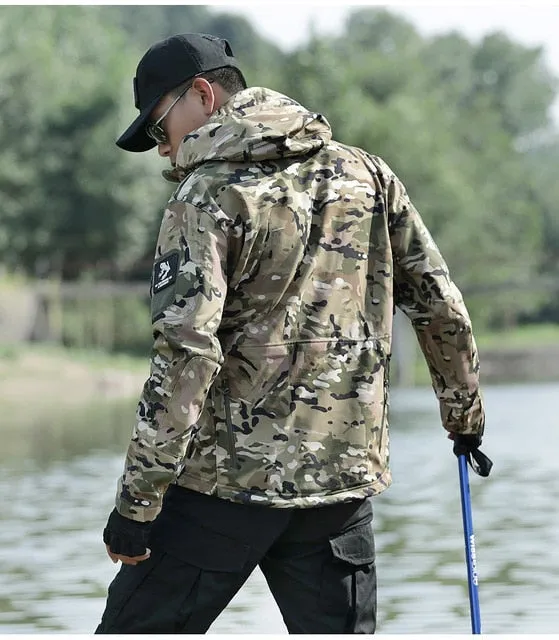 Tactical Waterproof Jacket Men Shark Skin Soft Shell Military Camoufalge Coat Hunting Fishing Outwear